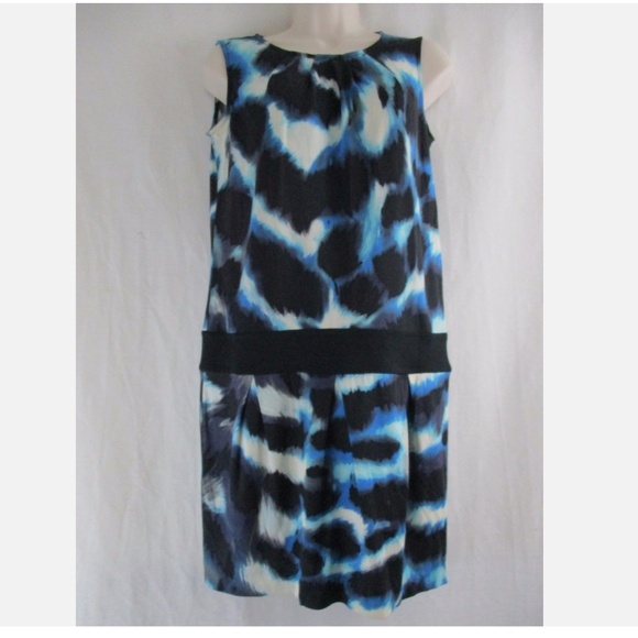 Diane Von Furstenberg Garrin Silk Sheath Dress, Abstract Print, 14, NWT - Picture 1 of 6